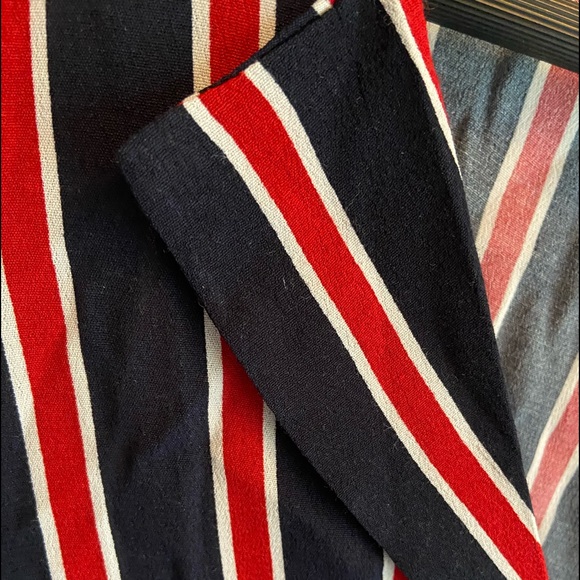 Striped Button-Up/Quarter-Sleeve Shirt - Picture 4 of 4